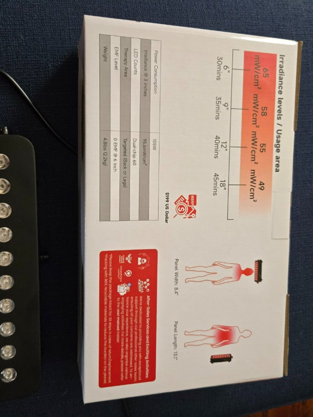 BestQool Red Light Therapy Panel - Picture 12 of 14